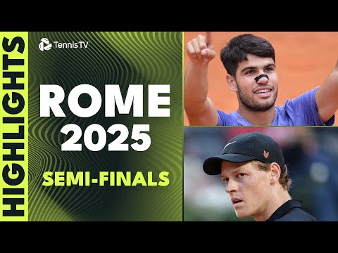 Alcaraz Faces Musetti; Sinner Battles Paul | Rome 2025 Semi-Final Highlights